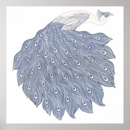 ヴィンテージ抽象芸術孔雀 ポスター