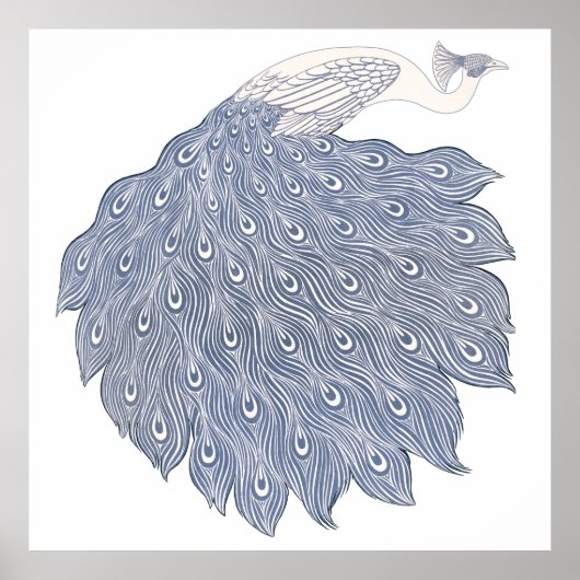 ヴィンテージ抽象芸術孔雀 ポスター (正面)