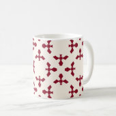 ヴィンテージ抽象芸術幾何学模様船乗り コーヒーマグカップ (正面右)