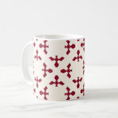 ヴィンテージ抽象芸術幾何学模様船乗り コーヒーマグカップ (正面左)