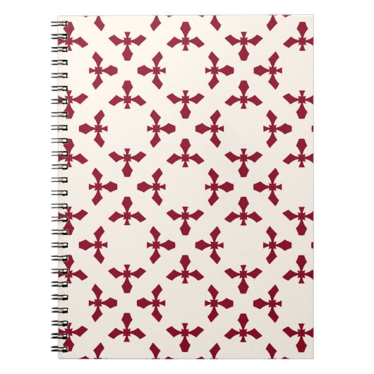 ヴィンテージ抽象芸術幾何学模様船乗り ノートブック (正面)