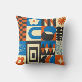 ヴィンテージ抽象芸術幾何学的アートパターン クッション
