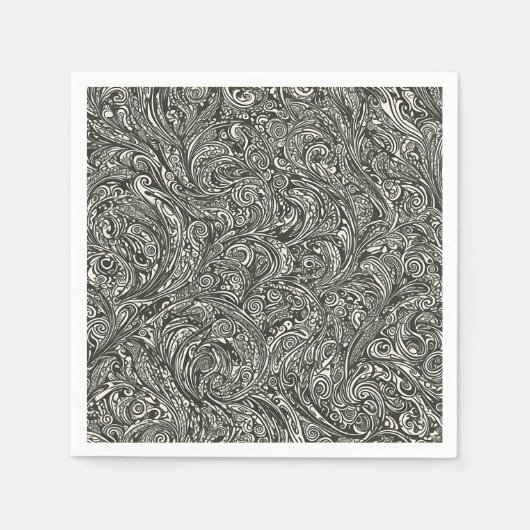 ヴィンテージ抽象芸術旋回 スタンダードカクテルナプキン (正面)