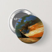 ヴィンテージ抽象芸術書き込みフラグボタン 缶バッジ (正面&裏面)