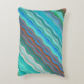 ヴィンテージ抽象芸術波パターン | アクセントクッション (裏面(縦))