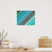 ヴィンテージ抽象芸術波形|ポスター ポスター (キッチン)