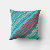 ヴィンテージ抽象芸術波形|装飾用クッション クッション (裏面)