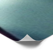 ヴィンテージ抽象芸術美しいティール(緑がかった色)金ゴールド赤い女性 ポスター (角)