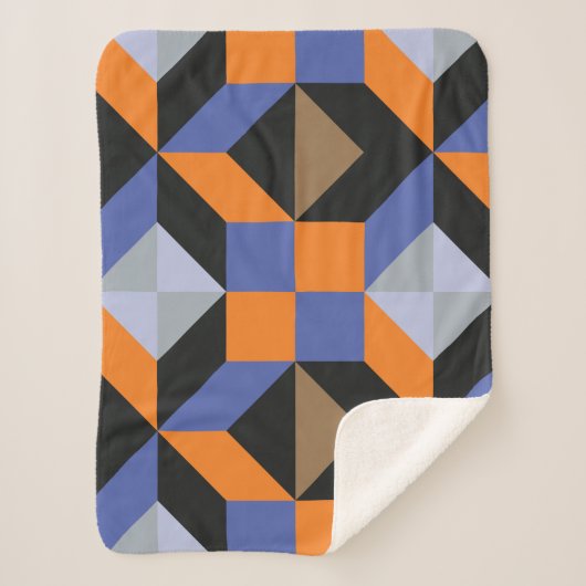 ヴィンテージ抽象芸術背景 シェルパブランケット (正面)