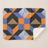 ヴィンテージ抽象芸術背景 シェルパブランケット (正面(横))