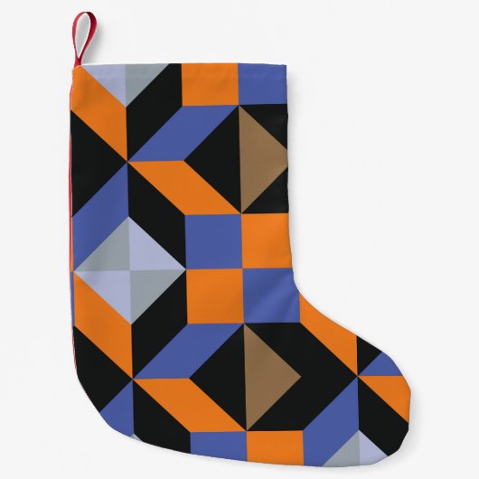 ヴィンテージ抽象芸術背景 スモールクリスマスストッキング (正面)