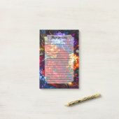 ヴィンテージ抽象芸術花フローラ ポストイット (デスク上)