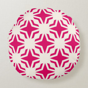 ヴィンテージ抽象芸術装飾幾何学的シームレスパット ラウンドクッション