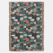 ヴィンテージ抽象芸術 スローブランケット (正面縦)