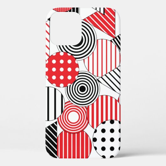 ヴィンテージ抽象芸術：ドットとストライプ Case-Mate iPhoneケース (裏面)