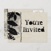 ヴィンテージ招待されましたはがき インビテーションポストカード (正面/裏面)