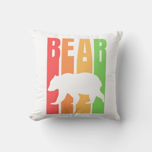 ヴィンテージ拡張レターベアデザイン クッション (正面)