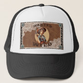 ヴィンテージ指名手配とワイルド女性のカーボーイトラック車帽 キャップ (正面)