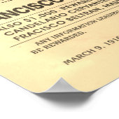 ヴィンテージ指名手配ポスターパンチョヴィラリワード ポスター (角)