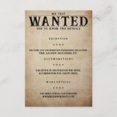ヴィンテージ指名手配結婚ポスター詳細 エンクロージャーカード (正面)