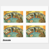 ヴィンテージ挨拶 長方形シール (シート)