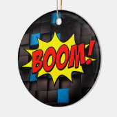 ヴィンテージ振動分解：レトロ漫画文字効果 セラミックオーナメント (左)