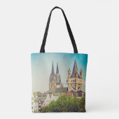 ヴィンテージ探しケルナードムケルン大聖堂in K トートバッグ (裏面)