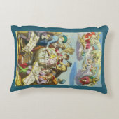 ヴィンテージ探検家とアンティークグローブマップ, 1542 アクセントクッション (裏面)