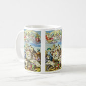 ヴィンテージ探検家とアンティークグローブマップ, 1542 コーヒーマグカップ (正面左)