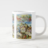 ヴィンテージ探検家とアンティークグローブマップ, 1542 ジャンボコーヒーマグカップ (右)