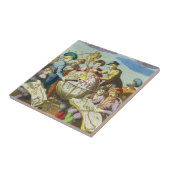 ヴィンテージ探検家とアンティークグローブマップ, 1542 タイル (側面)