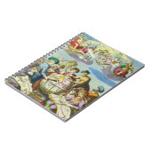 ヴィンテージ探検家とアンティークグローブマップ, 1542 ノートブック (左側)