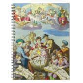 ヴィンテージ探検家とアンティークグローブマップ， 1542 ノートブック (正面)