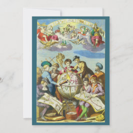 ヴィンテージ探検家とアンティークグローブマップ, 1542 招待状