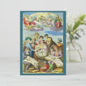 ヴィンテージ探検家とアンティークグローブマップ, 1542 招待状 (スタンド正面)