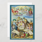 ヴィンテージ探検家とアンティークグローブマップ, 1542 招待状 (正面/裏面)