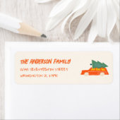 ヴィンテージ描レッドカークリスマスドドル ラベル (インサイチュ)