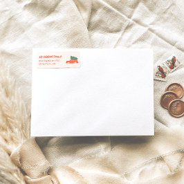 ヴィンテージ描レッドカークリスマスドドル ラベル