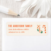 ヴィンテージ描レッドクリスマスドドルアドレス ラベル (インサイチュ)