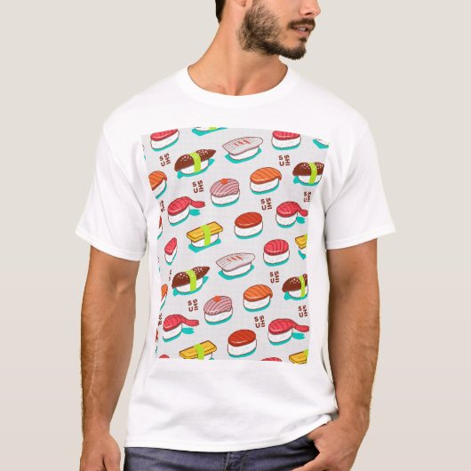 ヴィンテージ握り寿司 Tシャツ (正面)