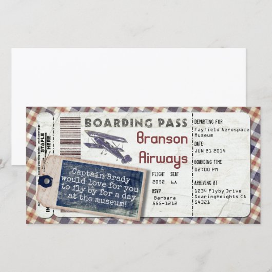 ヴィンテージ搭乗券2 (正面/裏面)