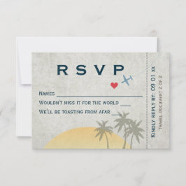 ヴィンテージ搭乗券RSVP 招待状