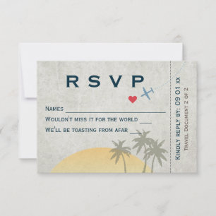 ヴィンテージ搭乗券RSVP 招待状