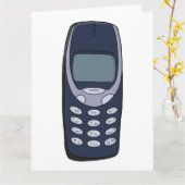 ヴィンテージ携帯電話 カード (黄色い花)
