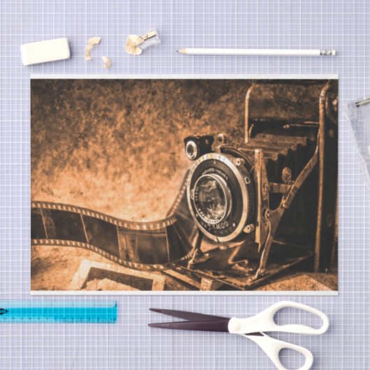 ヴィンテージ撮影カメラフィルムの切り離し 薄葉紙 (クラフト)