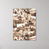 ヴィンテージ撮影コラージセピアID1066 キャンバスプリント (正面)