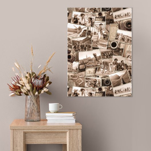 ヴィンテージ撮影コラージセピアID1066 フォトプリント           