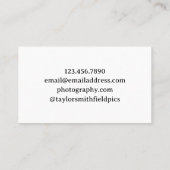 ヴィンテージ撮影シグネチャーカメラ 名刺 (裏面)