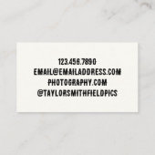 ヴィンテージ撮影トレンディーカメラ 名刺 (裏面)