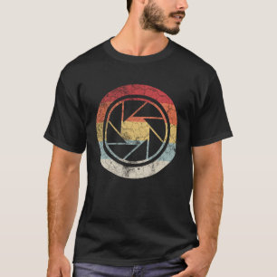 ヴィンテージ撮影レンズレトロサンセット写真家 Tシャツ